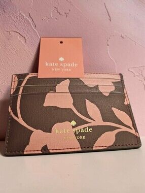 KATE SPADE NWT Slim Card Holder WLR00012 Pastrice GARDEN VINE.